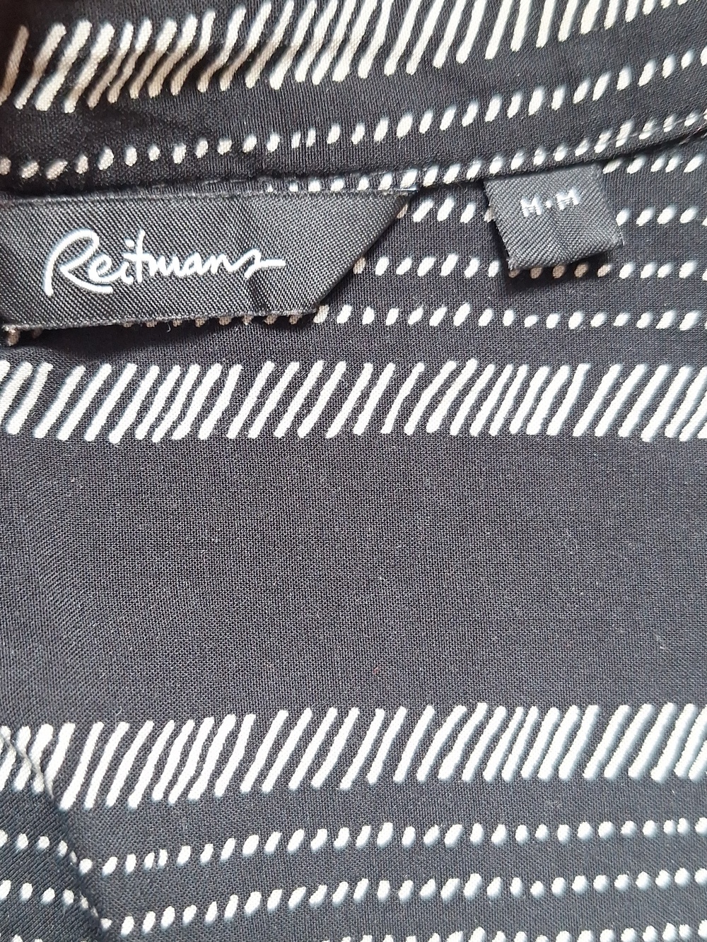 Reitmans Black and White Vertical-Stripe Midi Shirt Dress - Picture 5 of 8